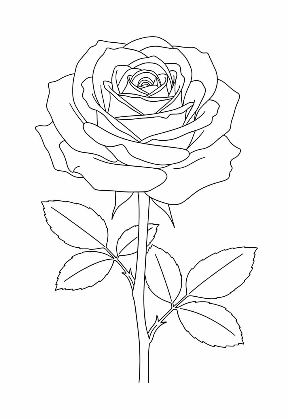 Desenho de Flor Realista para colorir