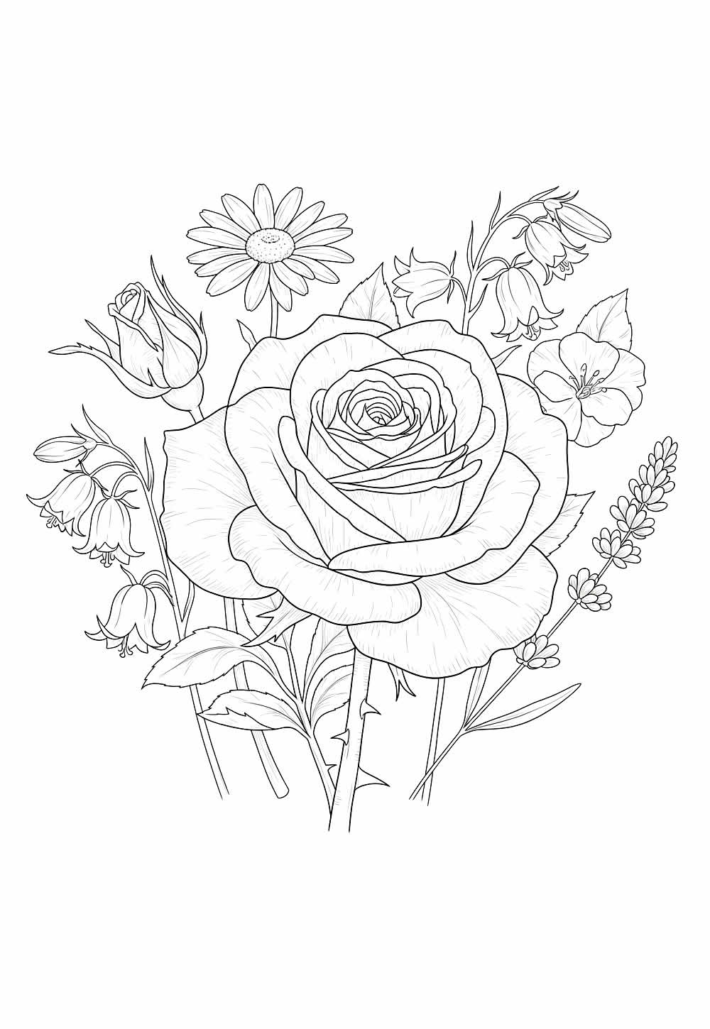 Desenho Flores Colorir