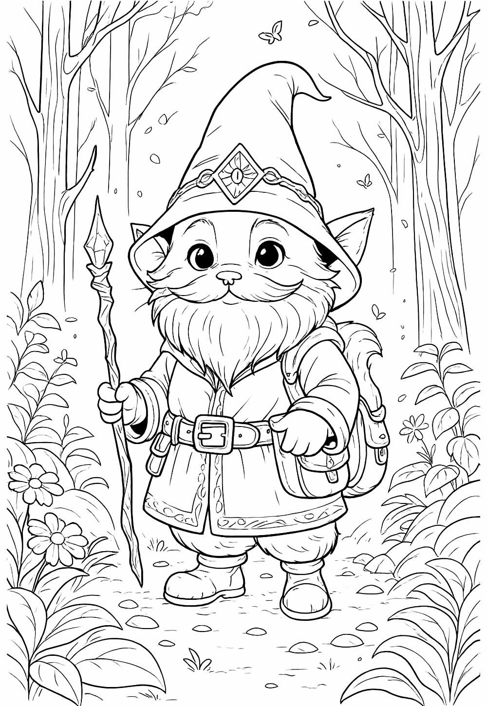 Desenho de Gnomos para colorir