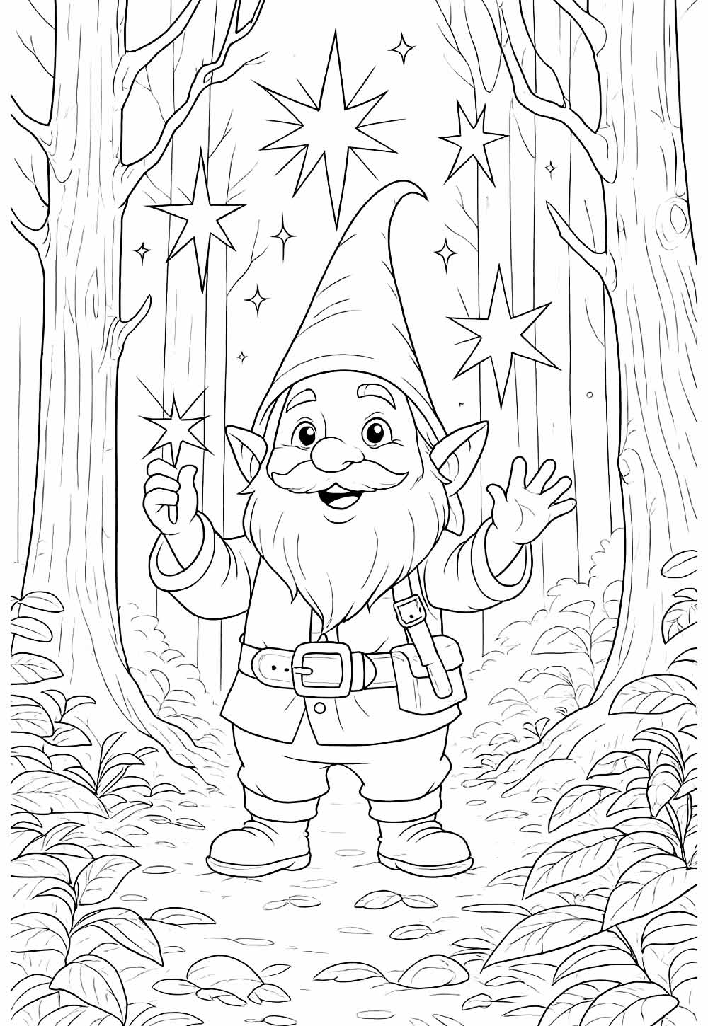 Desenhos de Gnomos para colorir