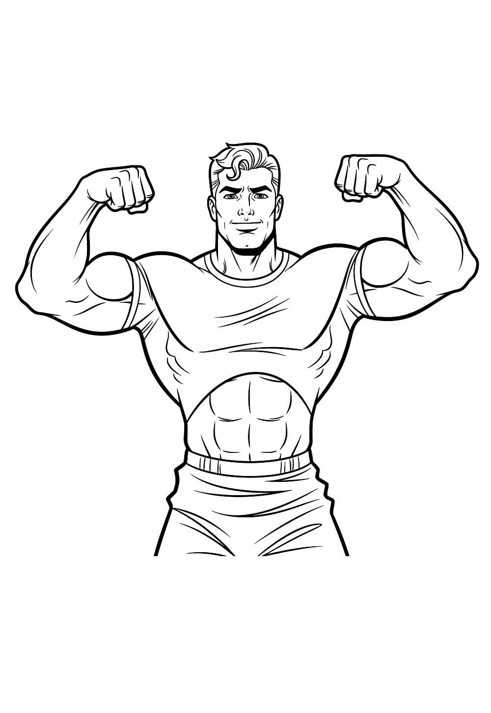 Desenhos de Homem Forte para pintar