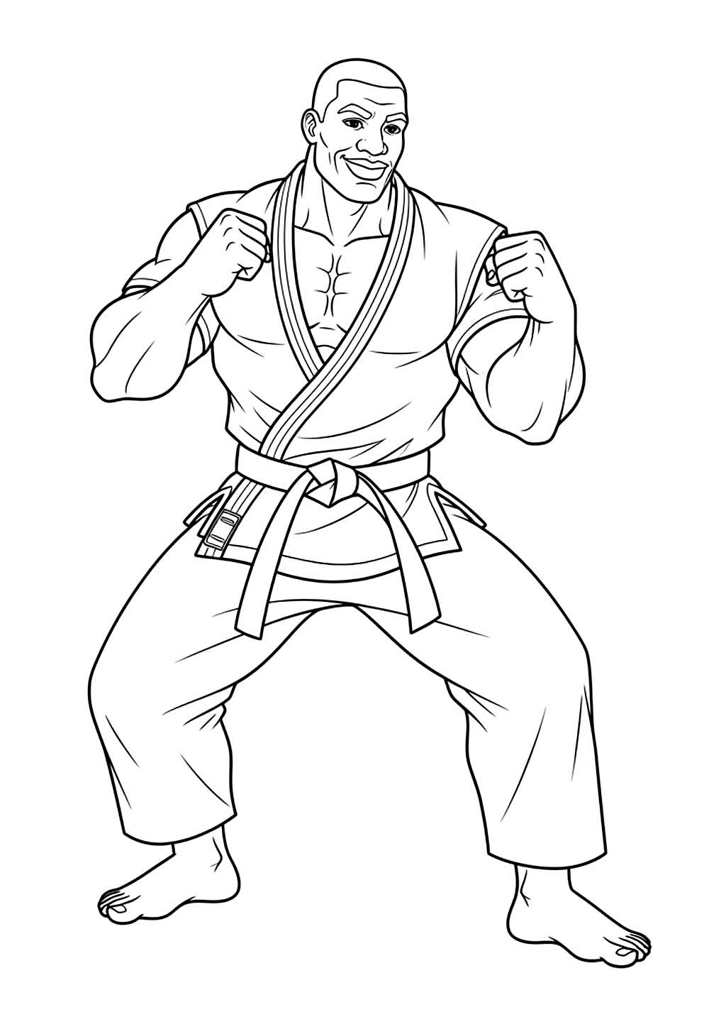 Desenho de Homem Forte para colorir