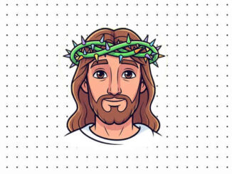 Desenhos de Jesus com Coroa de Espinhos para colorir