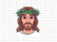 Desenhos de Jesus com Coroa de Espinhos para colorir