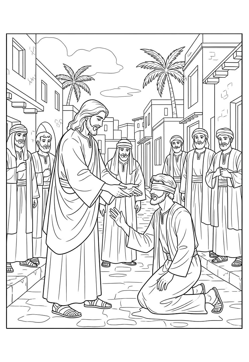 Desenho de Jesus para colorir