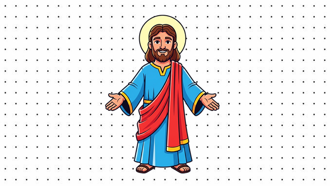 Desenhos de Jesus Fazendo Milagres para colorir