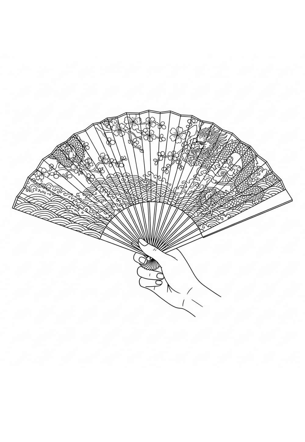Desenho de Leque