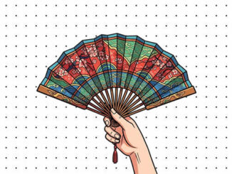 Desenhos de Leque para colorir