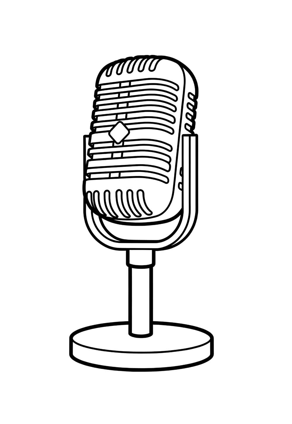 Desenhos de Microfone para colorir