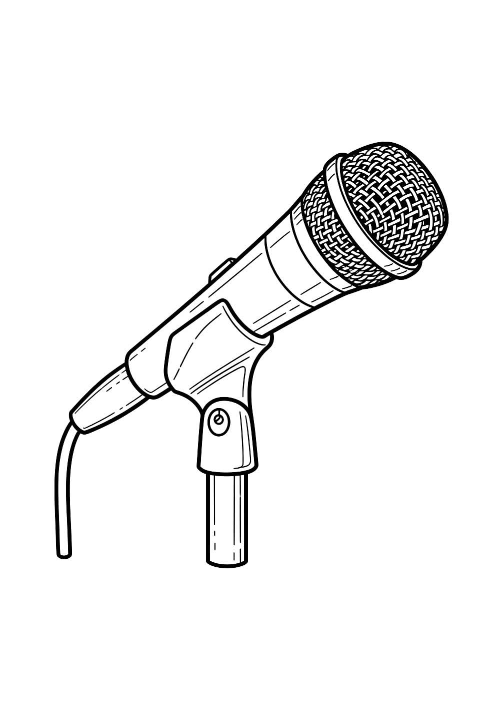 Desenho de Microfone para colorir