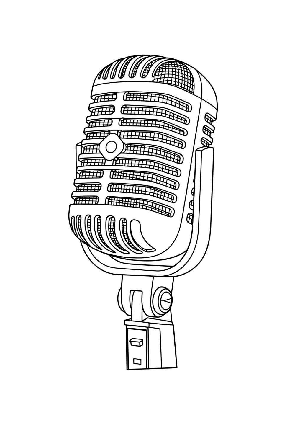 Desenho de Microfone para colorir