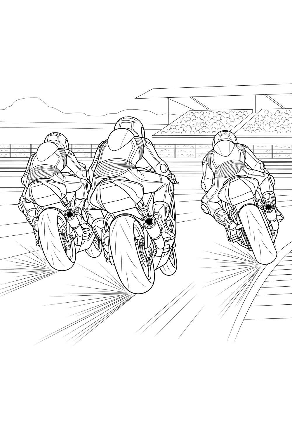 Desenho para pintar de Moto