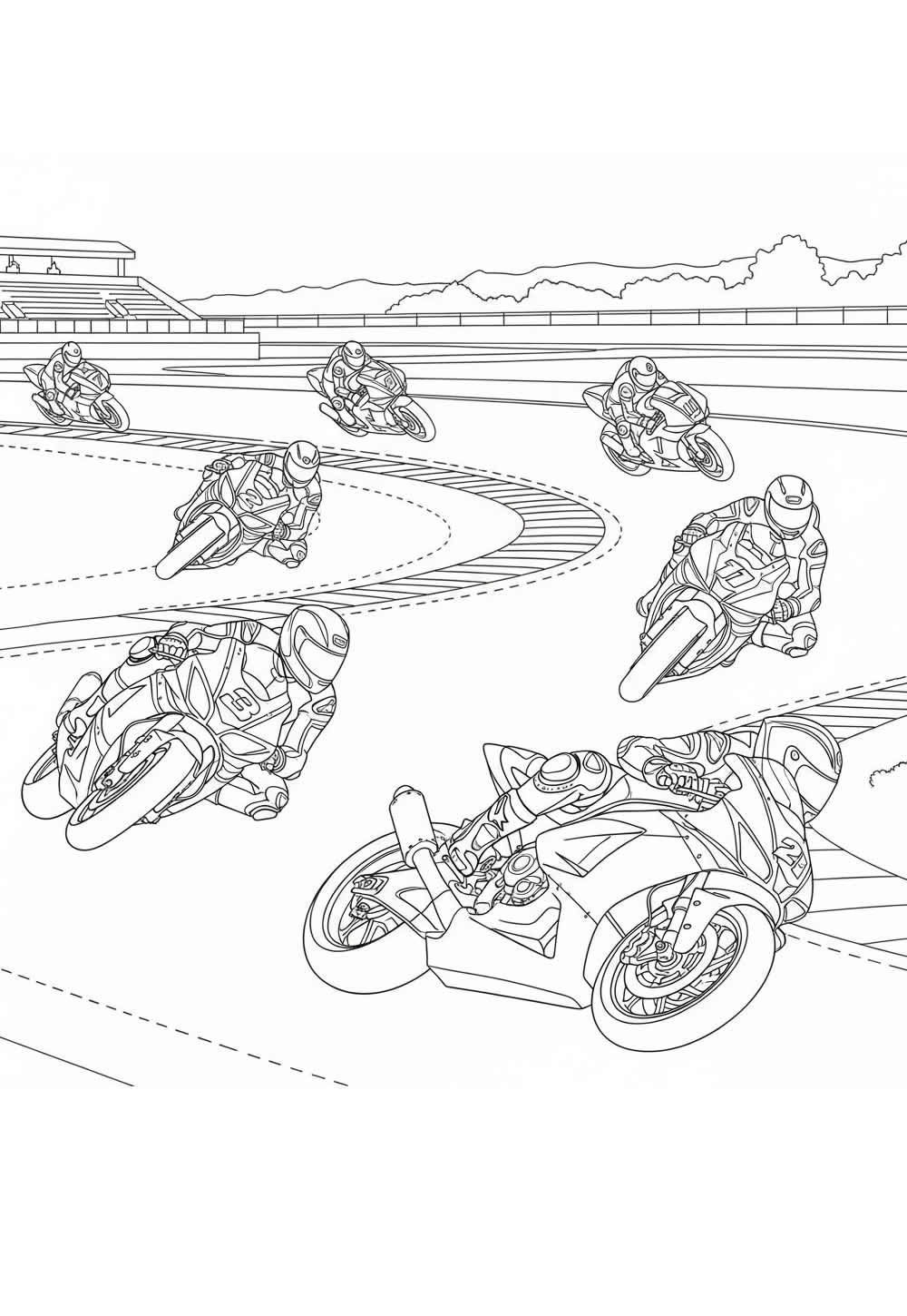 Desenho para colorir de Moto