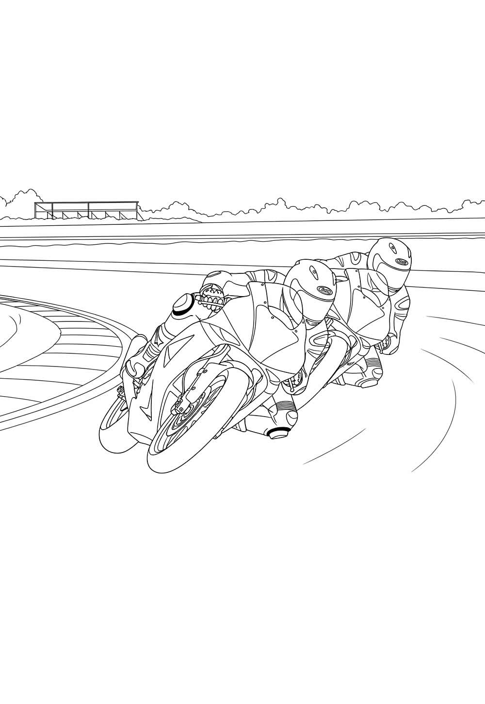 Desenho para pintar de Moto
