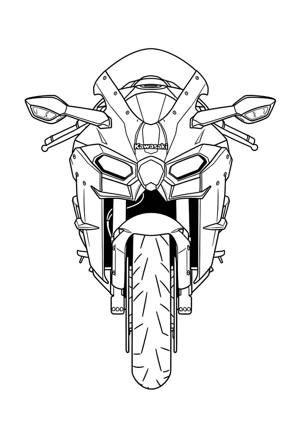 Desenho de Moto Kawasaki