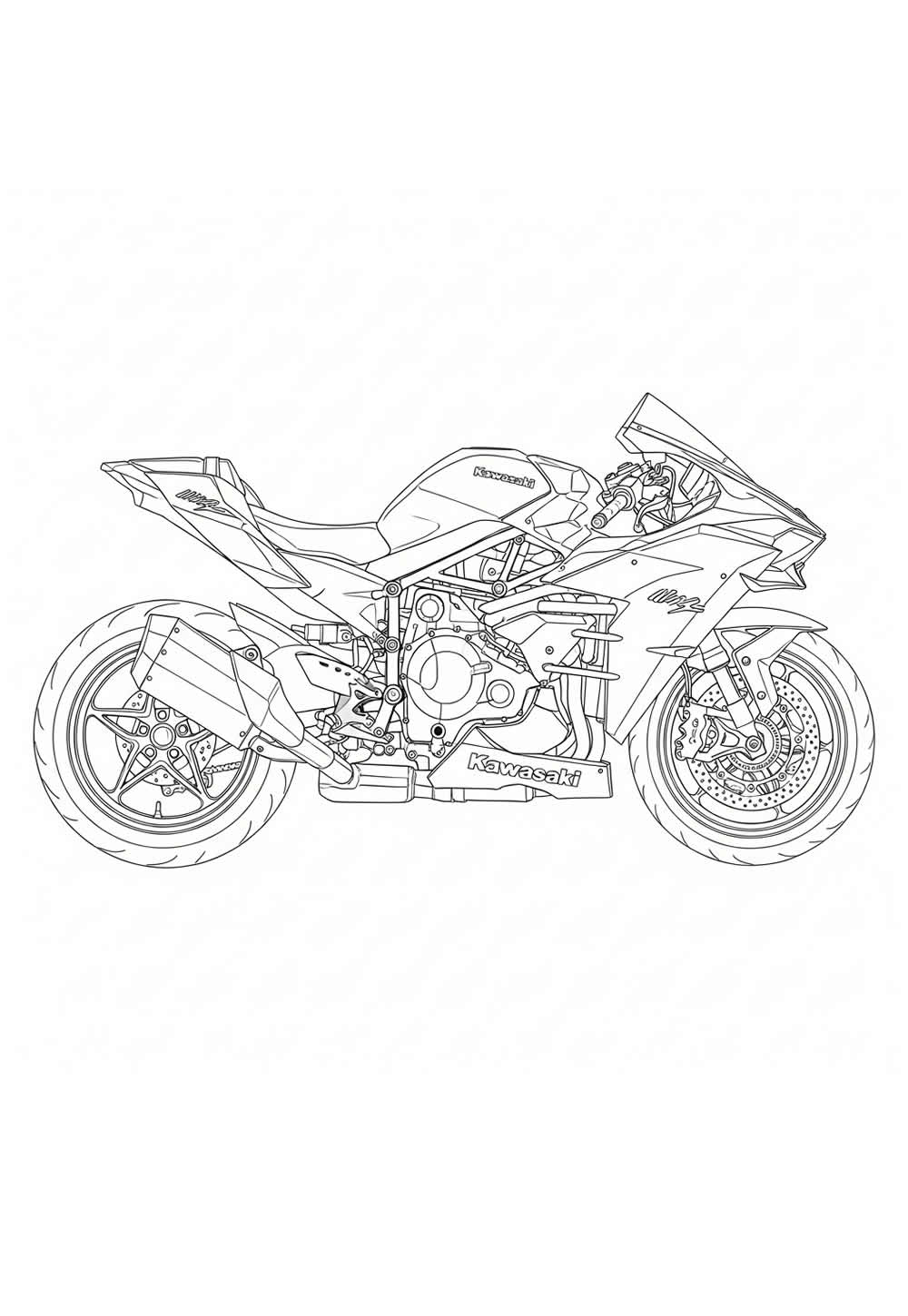 Kawasaki para colorir