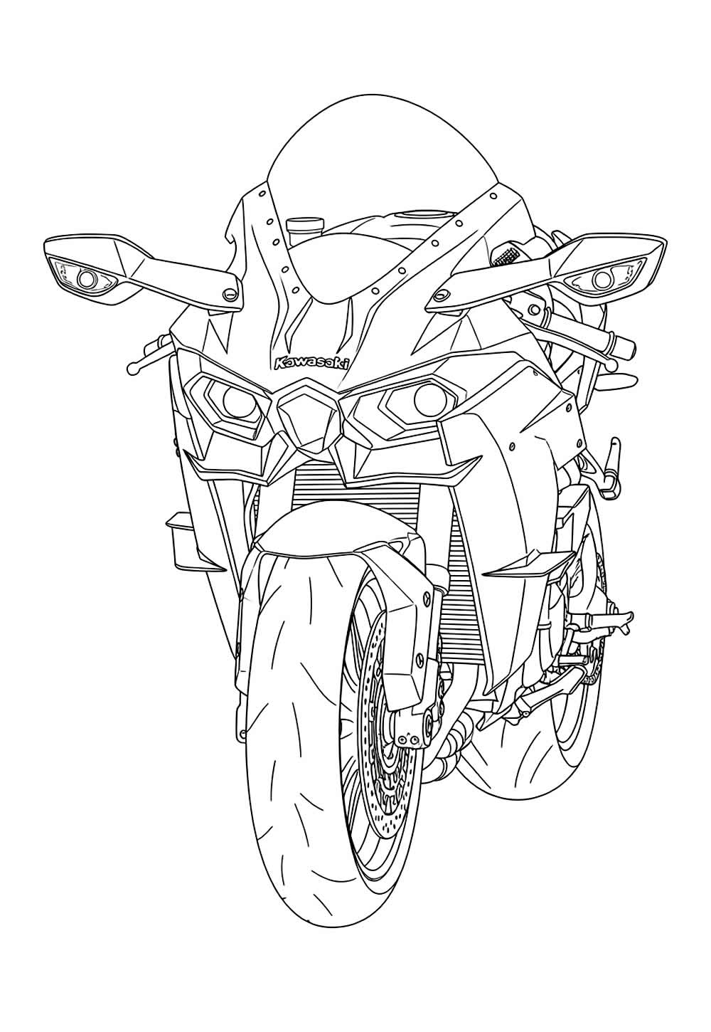 Desenho de Kawasaki para colorir
