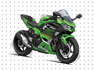 Desenhos de Moto Kawasaki para colorir