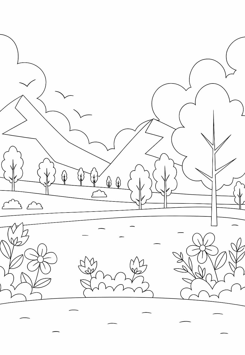 Natureza para colorir