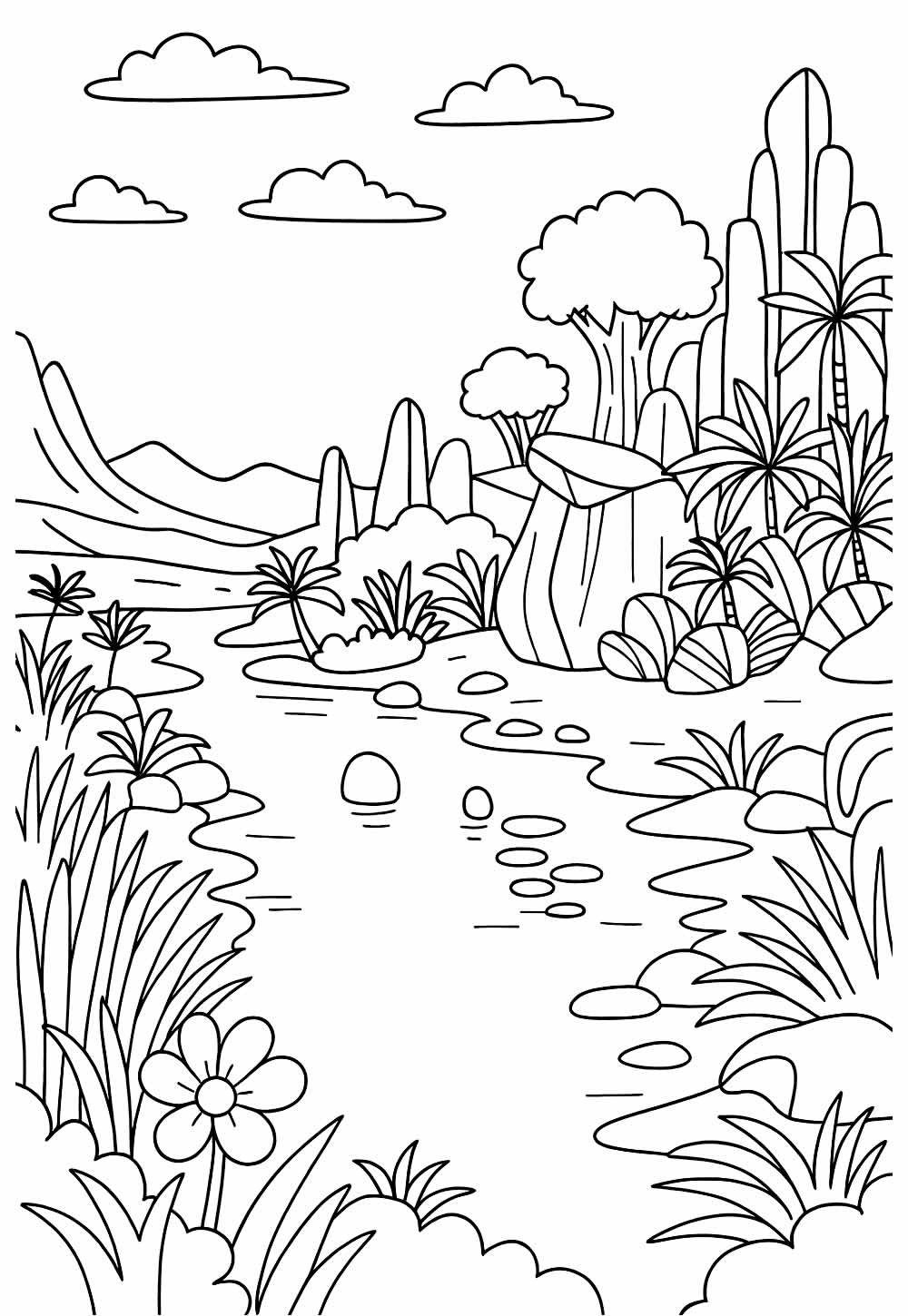 Desenho de Natureza para colorir