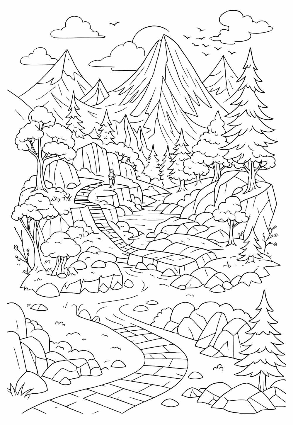 Desenho de Natureza para pintar