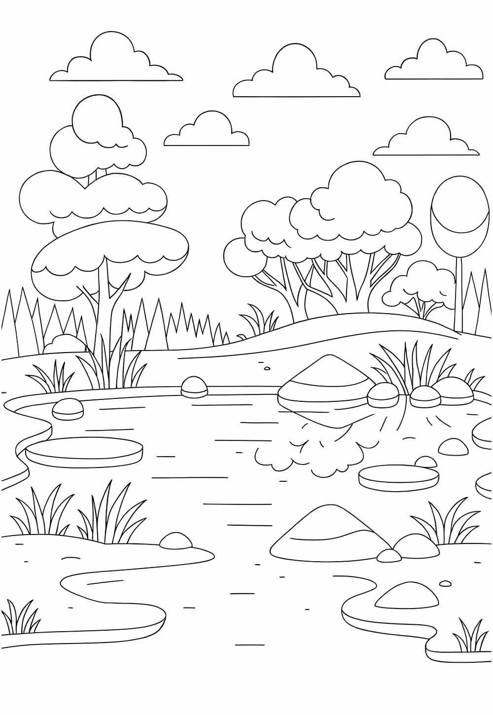 Desenho de Natureza para pintar
