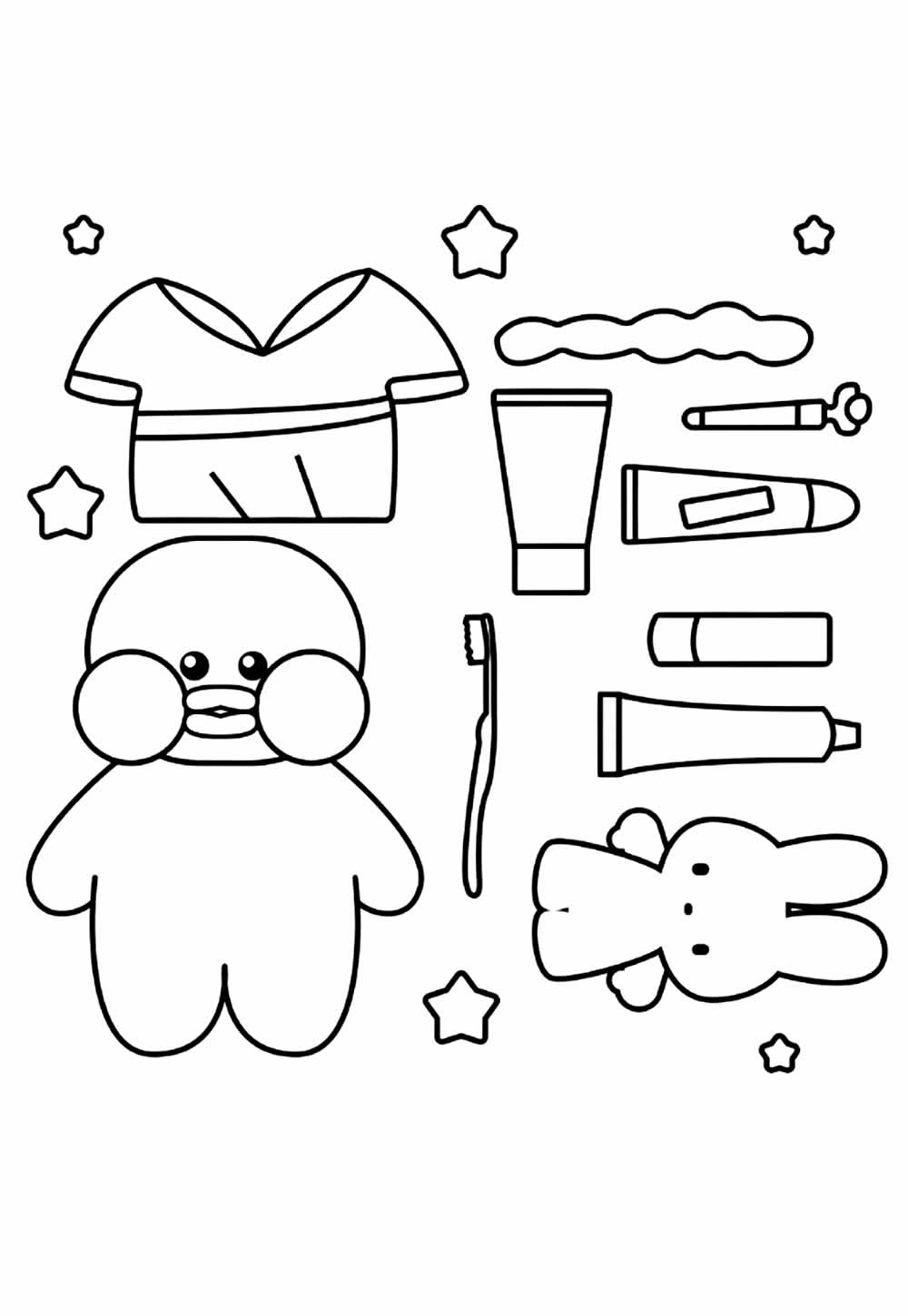 Desenho de Paper Dcuk para pintar
