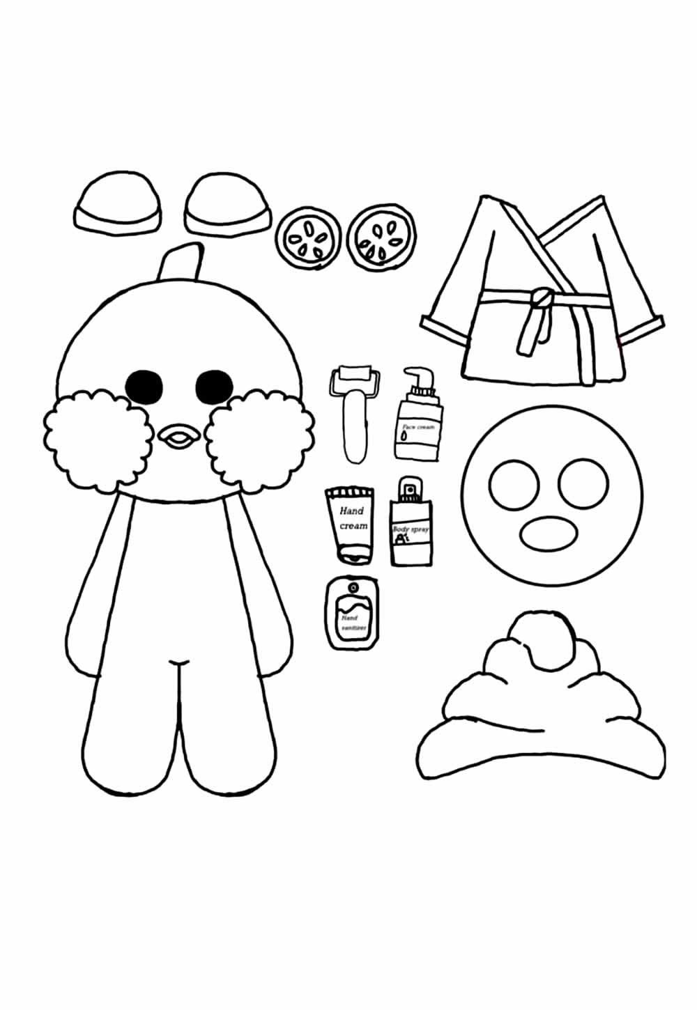 Desenho de Paper Dcuk para colorir