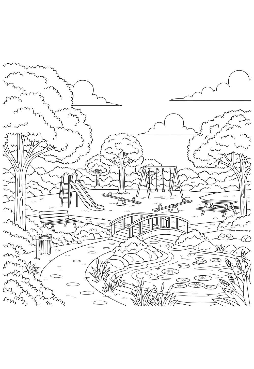 Desenhos de Parque para colorir