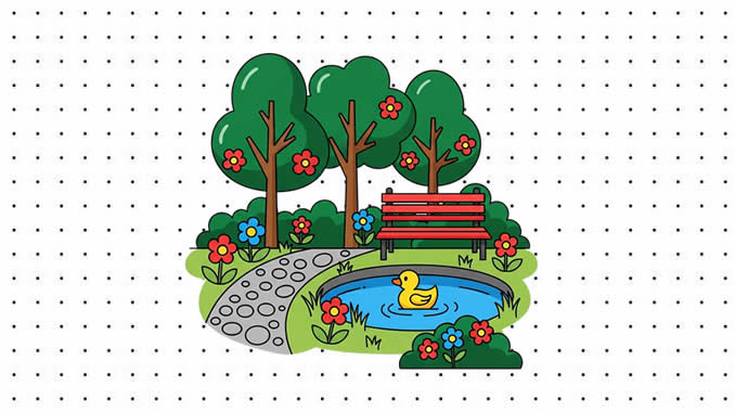 Desenhos de Parque para colorir