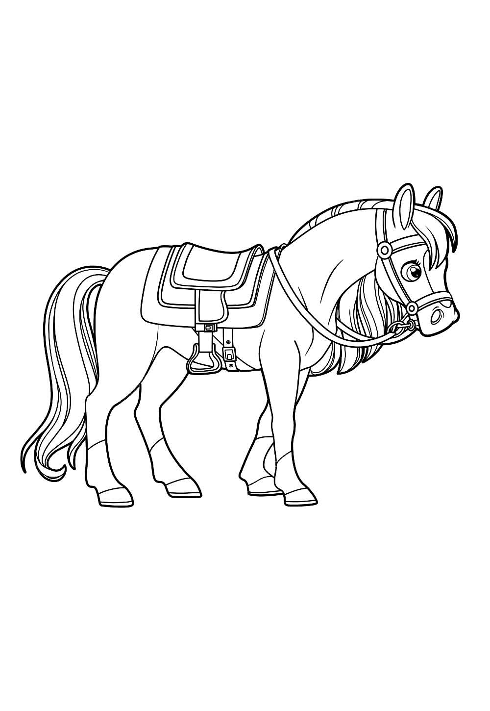 Desenho de Pônei para pintar