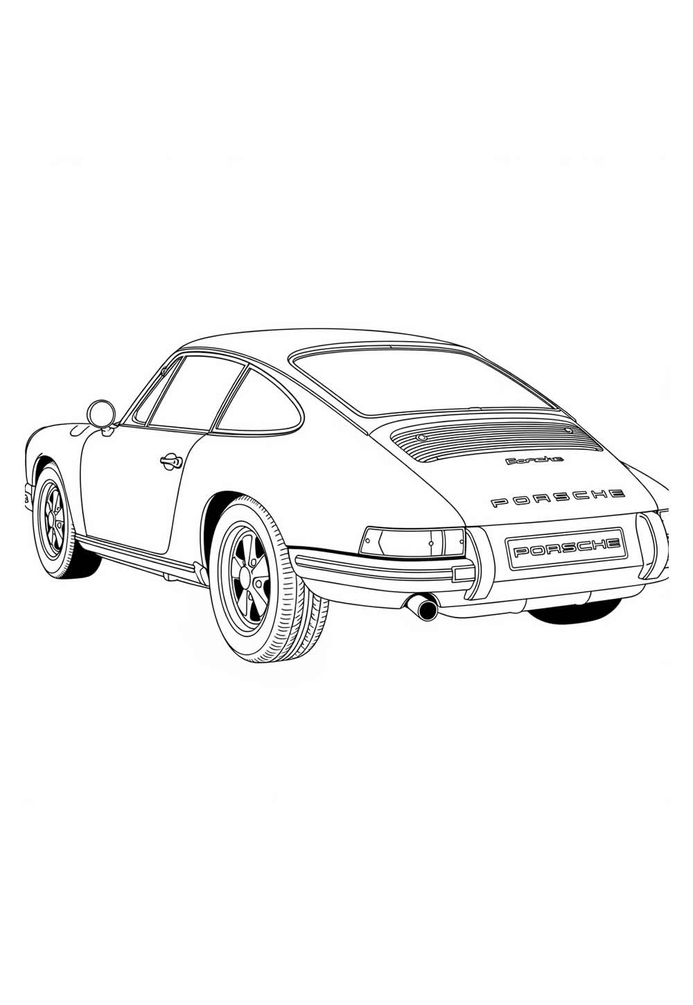 Porsche para colorir