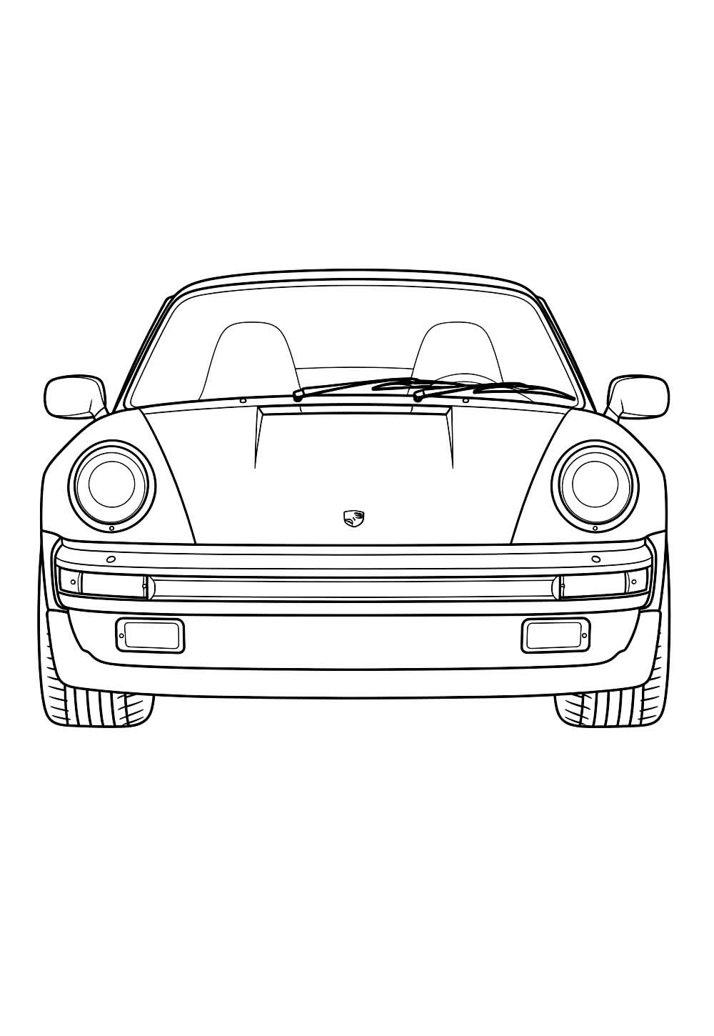 Desenho de Porsche para colorir