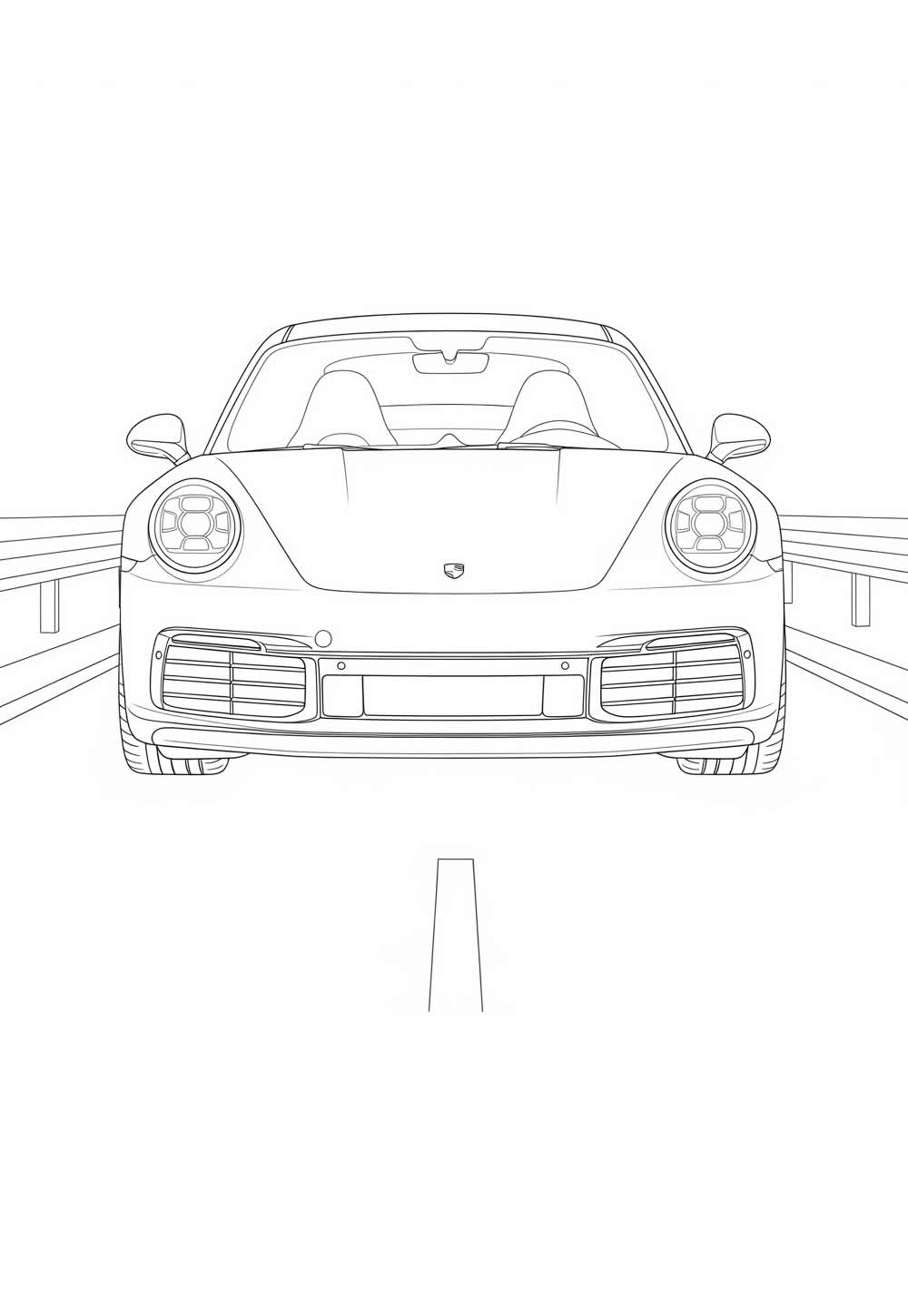 Desenho de Porsche para colorir