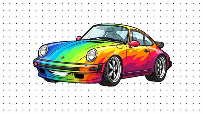 Desenhos de Porsche para colorir