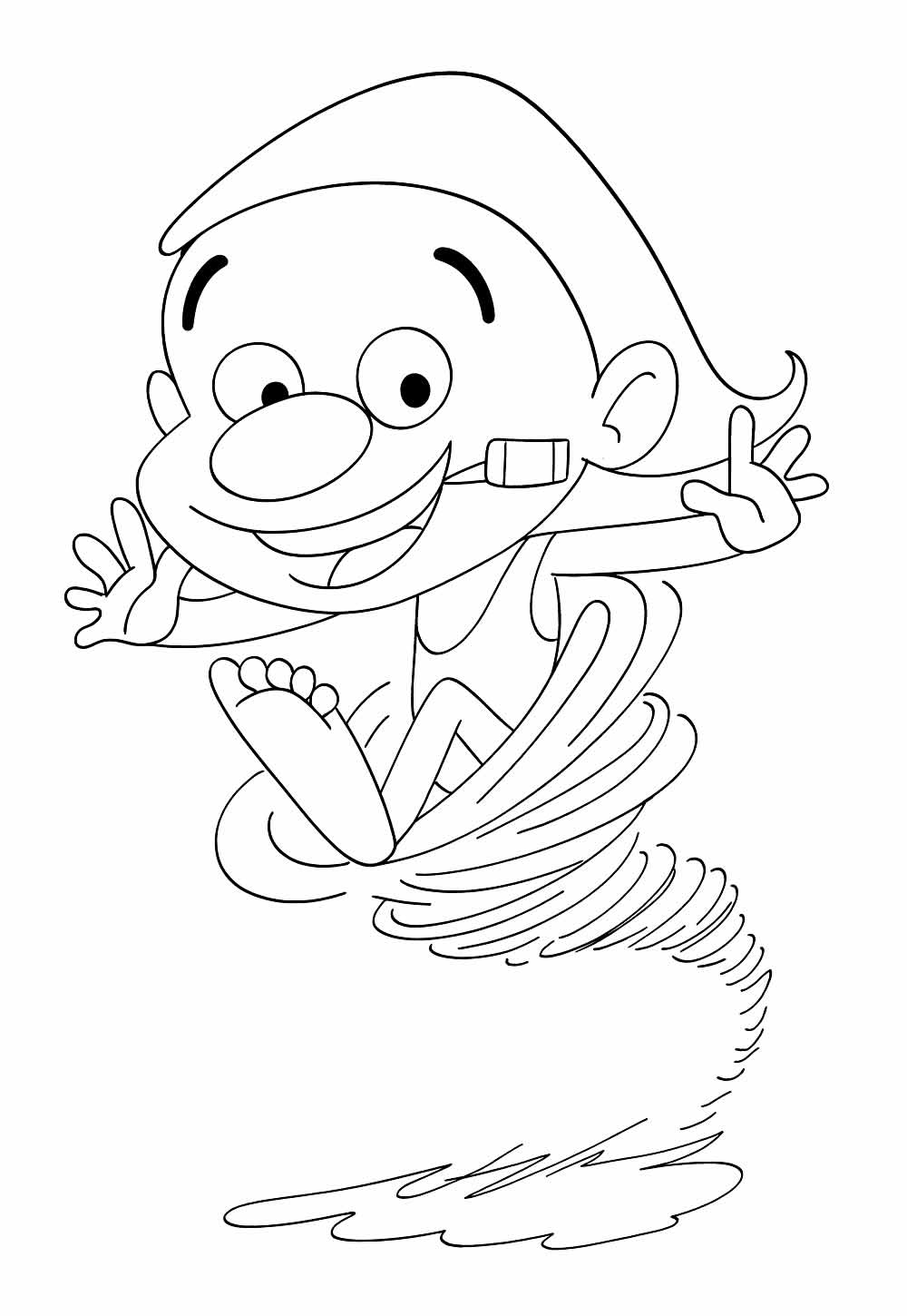 Desenho de Saci para colorir