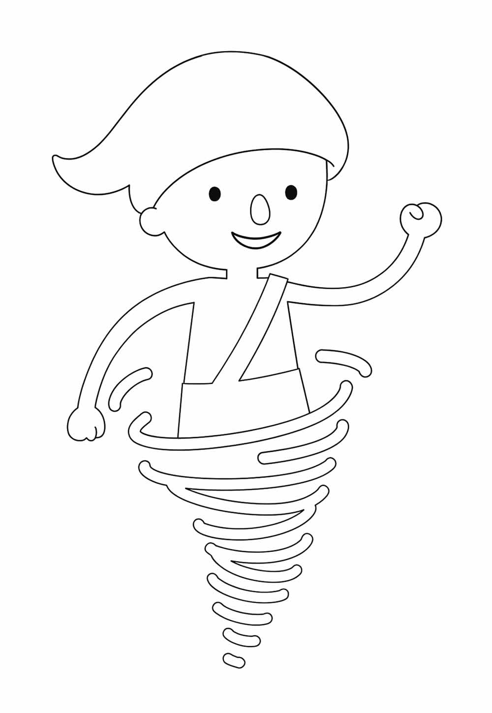 Saci para colorir e pintar