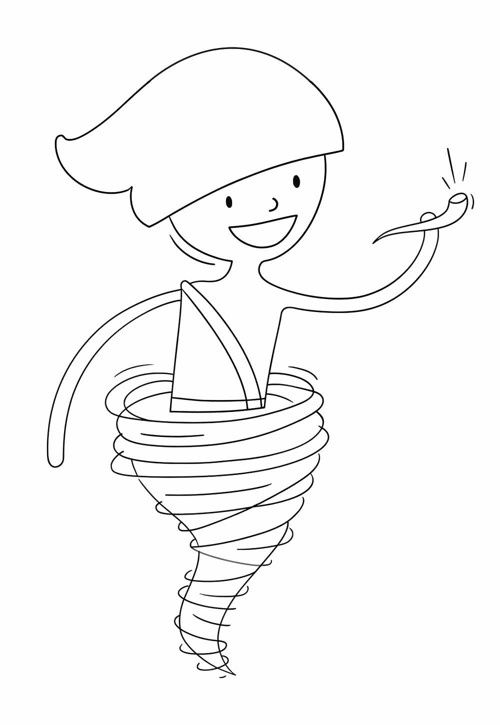 Desenho de Saci-Pererê para pintar