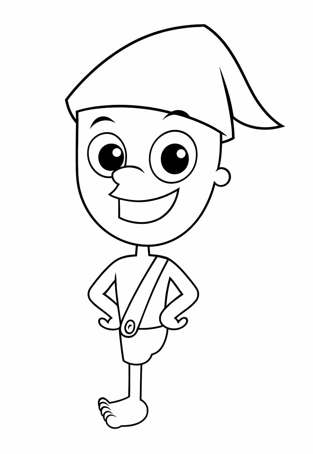 Desenho de Saci-Pererê para colorir