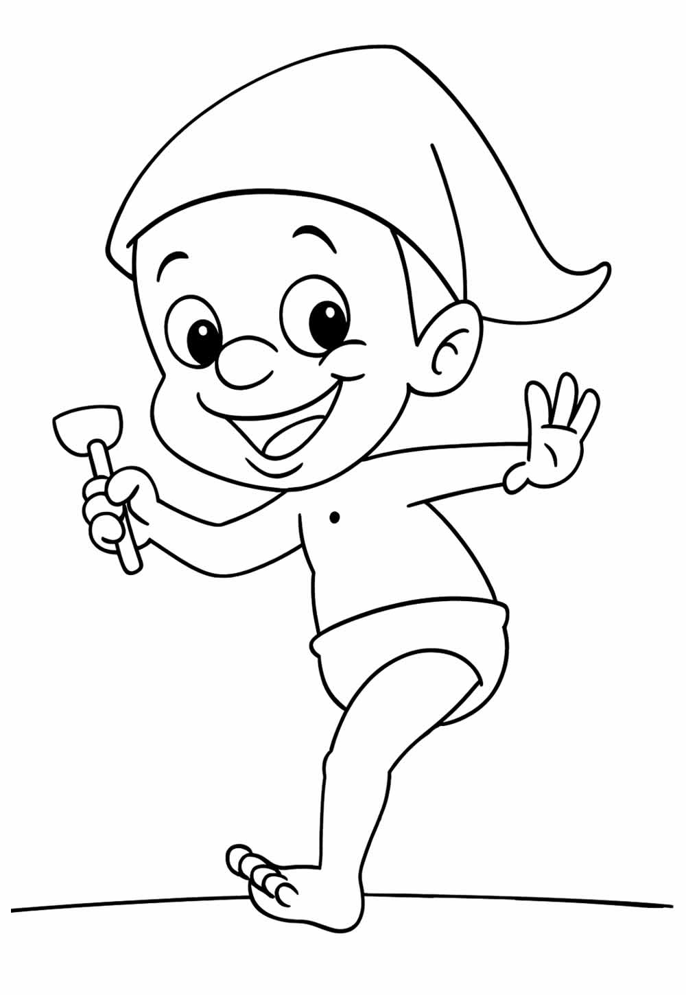 Desenho de Saci-Pererê para colorir