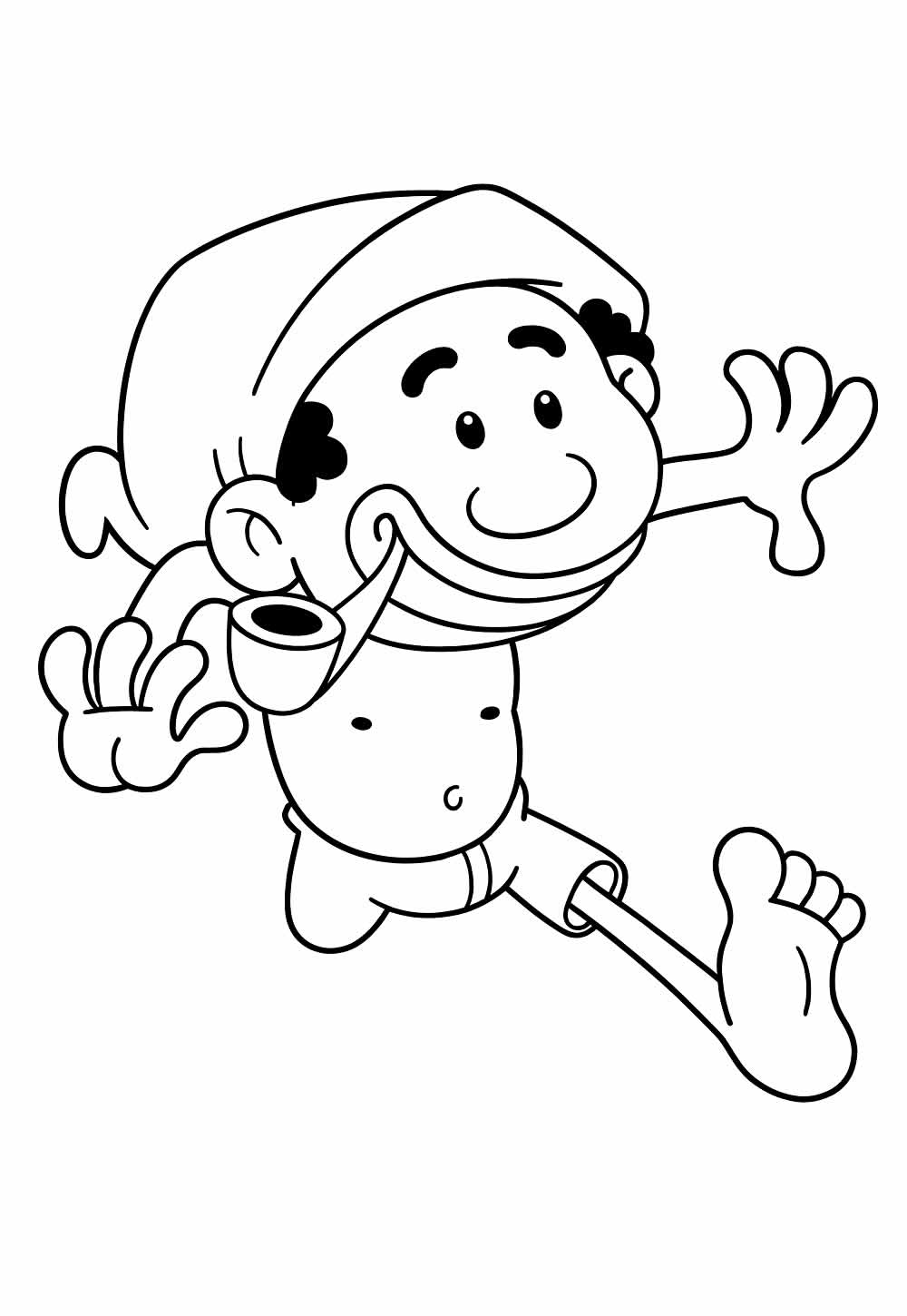 Desenho de Saci para colorir