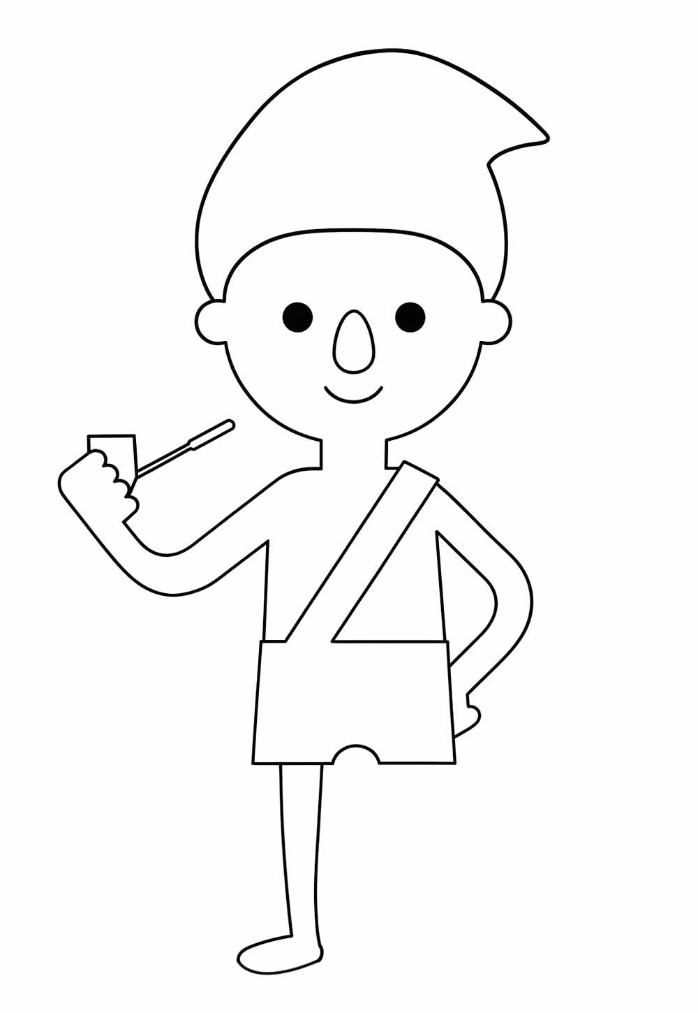 Desenho de Saci para colorir