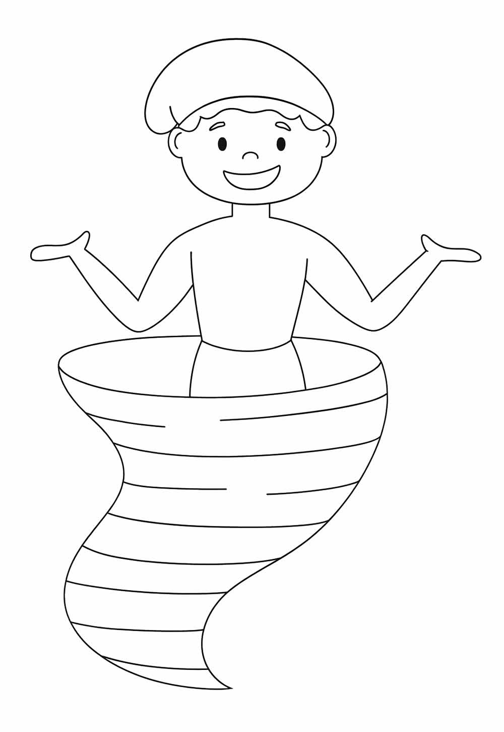Desenho de Saci-Pererê para colorir