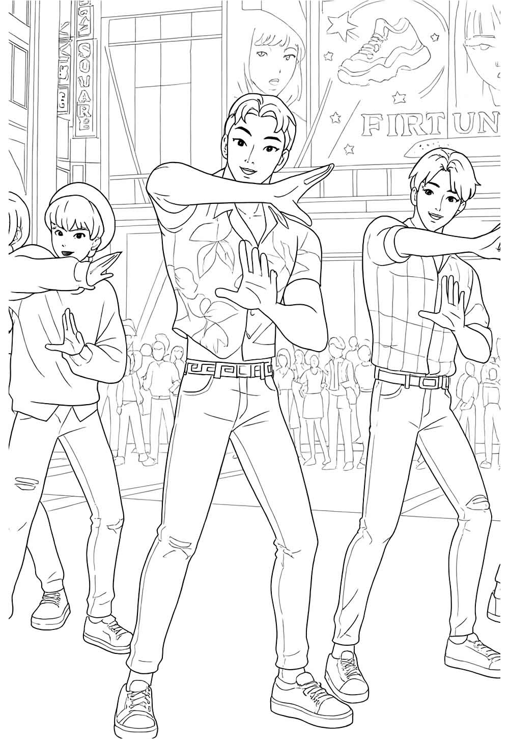 Desenhos do Saja Boys de Guerreiras do K-Pop