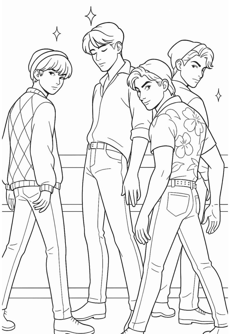 Desenhos dos Saja Boys para colorir - Bora Colorir
