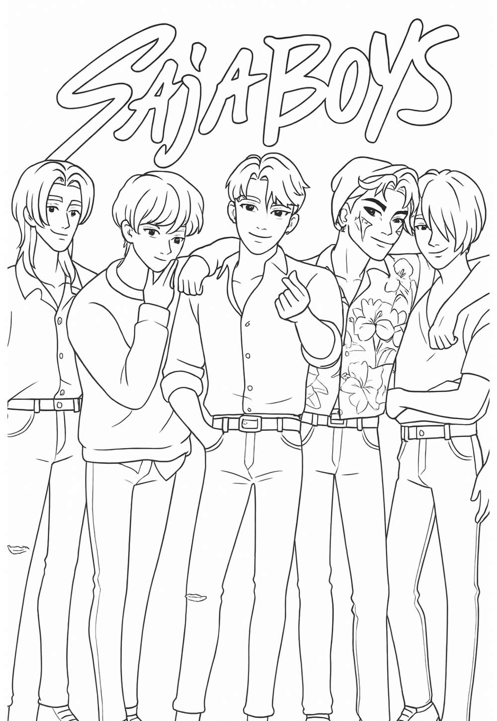 Desenhos para colorir do Saja Boys