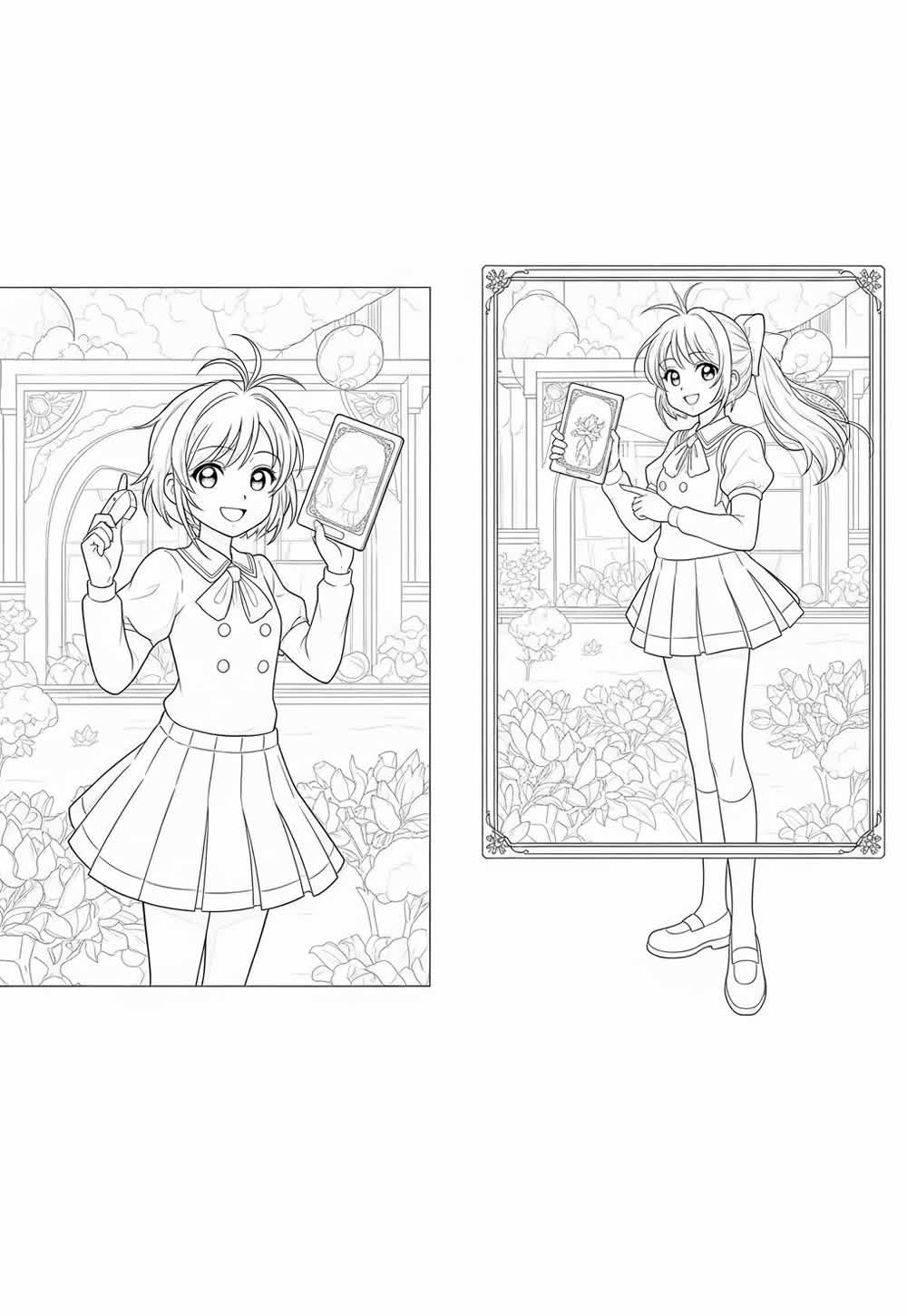 Desenho de Sakura Card Captors para colorir