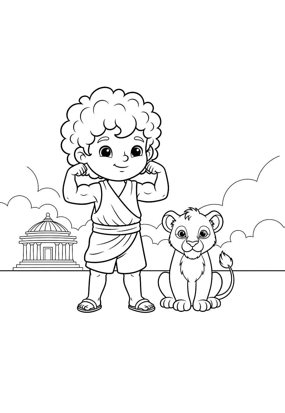 Colorir Desenho de Sansão