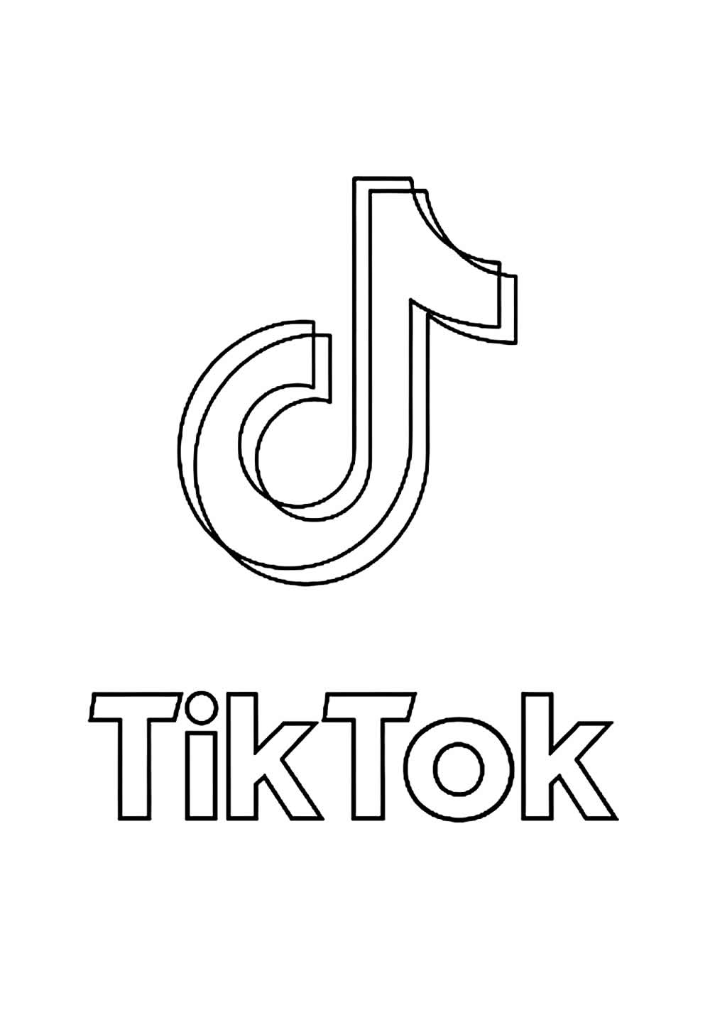 Desenho de TIkTok para colorir