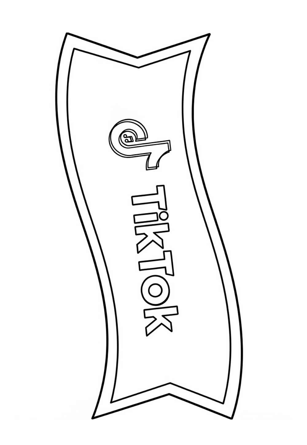 Desenho do TikTok para pintar
